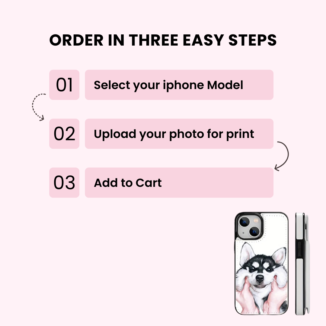 Custom Photo Flip Wallet iPhone Case